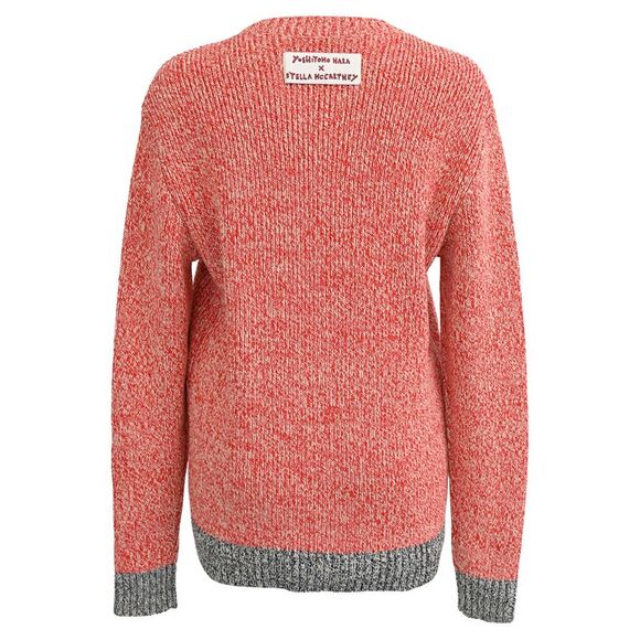 Stella McCartney x Yoshitomo Nara Intarsia Sweater In Red Organic Cotton - Picture 3 of 5